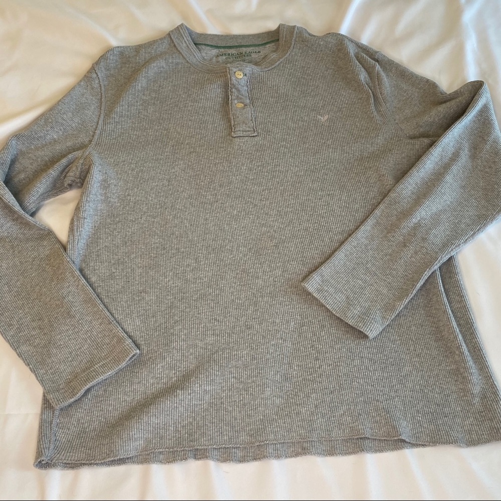 American Eagle Vintage Grey Henley